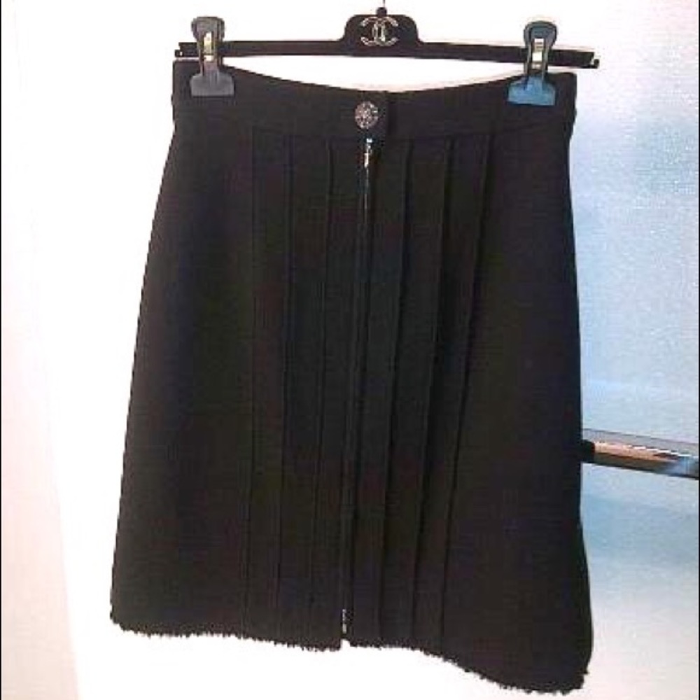 Chanel Zip Front Skirt